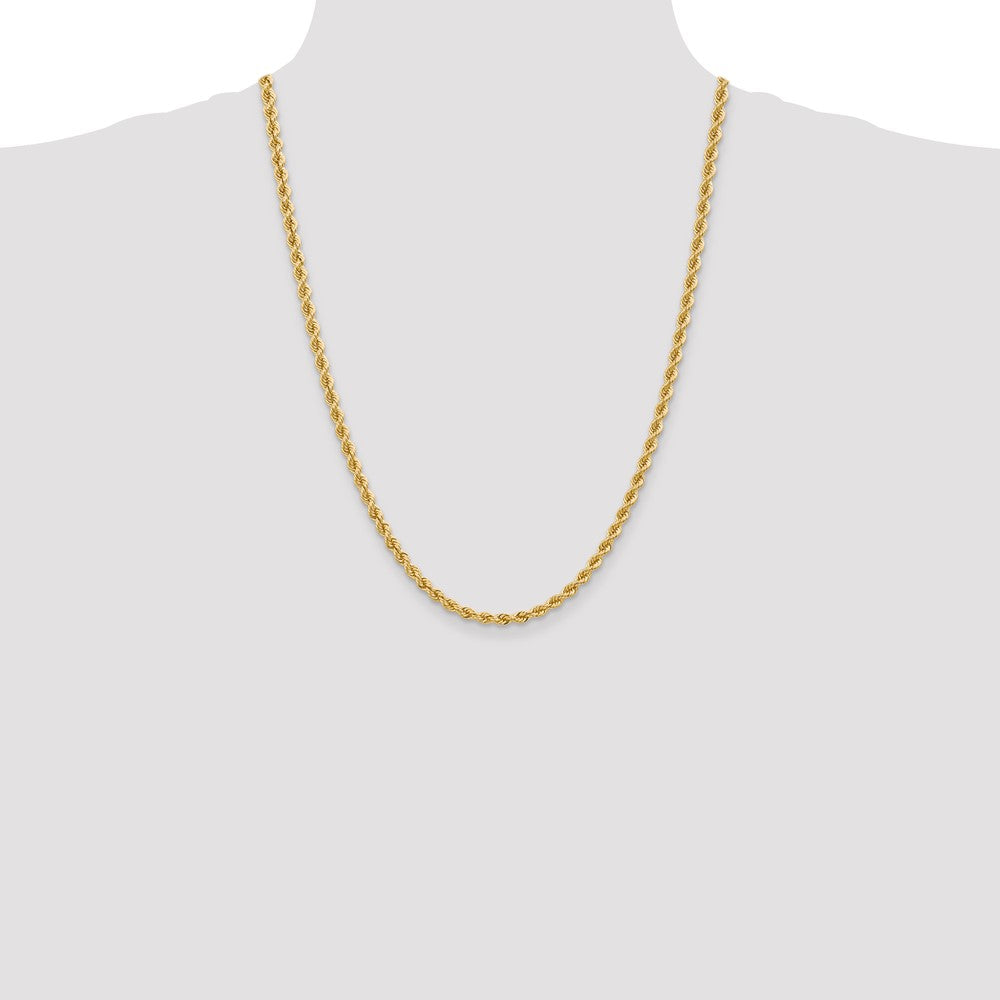 Buy 14K Gold 24-Inch Classic Rope Chain, 4mm - Stylish Luxury Accessory!