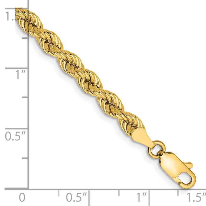 Shop Stylish 14K Gold 9-Inch Rope Chain, 4mm Regular Design, Affordable Value!-2