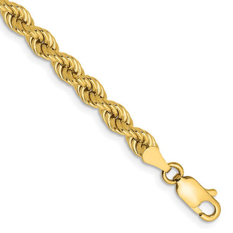 Shop Stylish 14K Gold 9-Inch Rope Chain, 4mm Regular Design, Affordable Value!