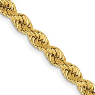 Buy Stylish 14K Gold 28-Inch 4mm Rope Chain with Lobster Clasp - Affordable Luxury