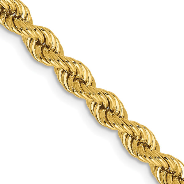 30-Inch 4mm Classic Rope Chain in 14K Gold