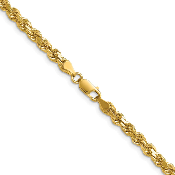 Shop Exclusive 14K Gold 26-Inch Diamond-Cut Rope Chain - 4.25mm Luxury Design-3
