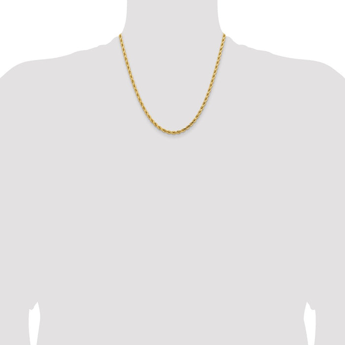 Shop Exclusive 14K Gold 20-Inch Diamond-Cut Rope Chain, 4.25mm - Stylish Value!-4