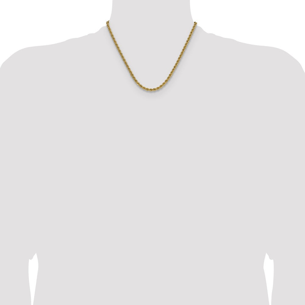 Shop 14K Gold 4.2mm Classic Rope Chain - Stylish Luxury at Affordable Price!