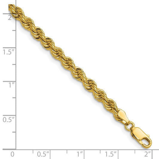 Buy 14K Gold 4.2mm Classic Rope Chain Necklace - Stylish Luxury Accessory