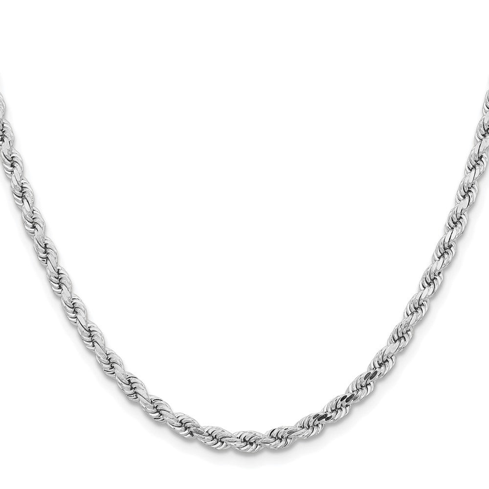 Shop 14K White Gold 22-Inch Diamond-Cut Rope Chain, 4.25mm - Stylish Value!