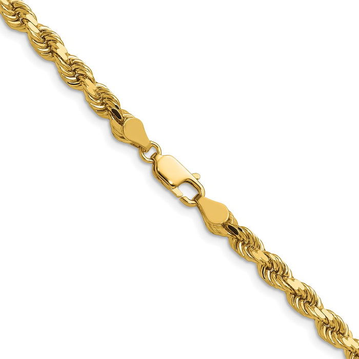 Shop Stylish 14K Gold 24-Inch 4.5mm Diamond-Cut Rope Chain - Luxury Design-3