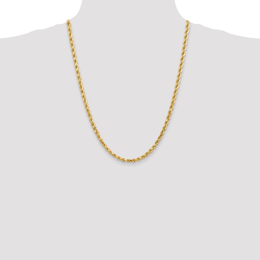 Shop Stylish 14K Gold 24-Inch 4.5mm Diamond-Cut Rope Chain - Luxury Design