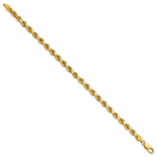 Exclusive 14K Gold 9-Inch Diamond-Cut Rope Chain, 4.5mm - Stylish Value!