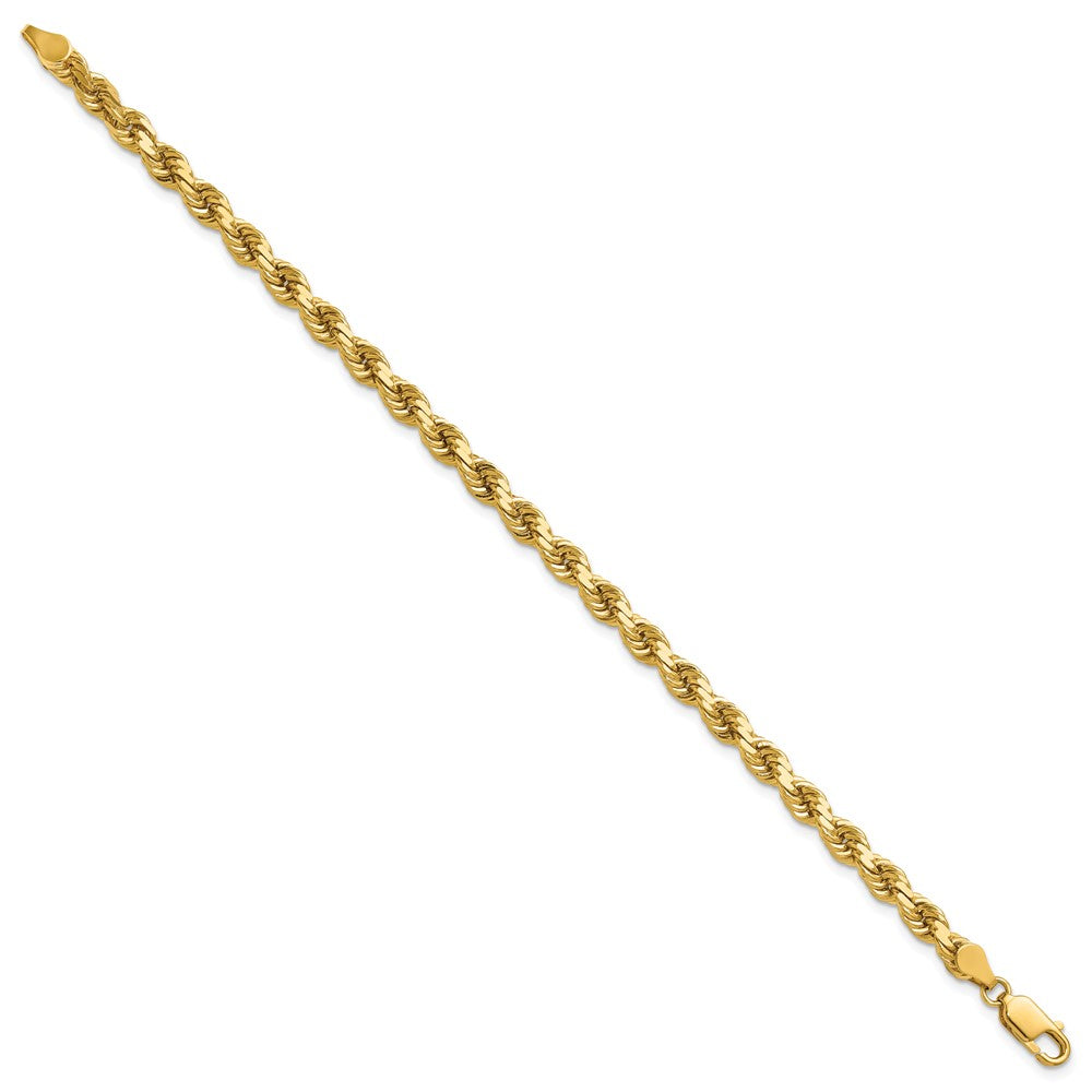 Shop 14K Gold 7-Inch Diamond-Cut Rope Chain, Stylish 4.5mm, Affordable Luxury!