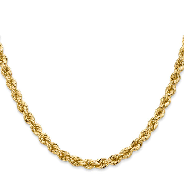 14K Gold 5mm Rope Chain - Lobster Clasp