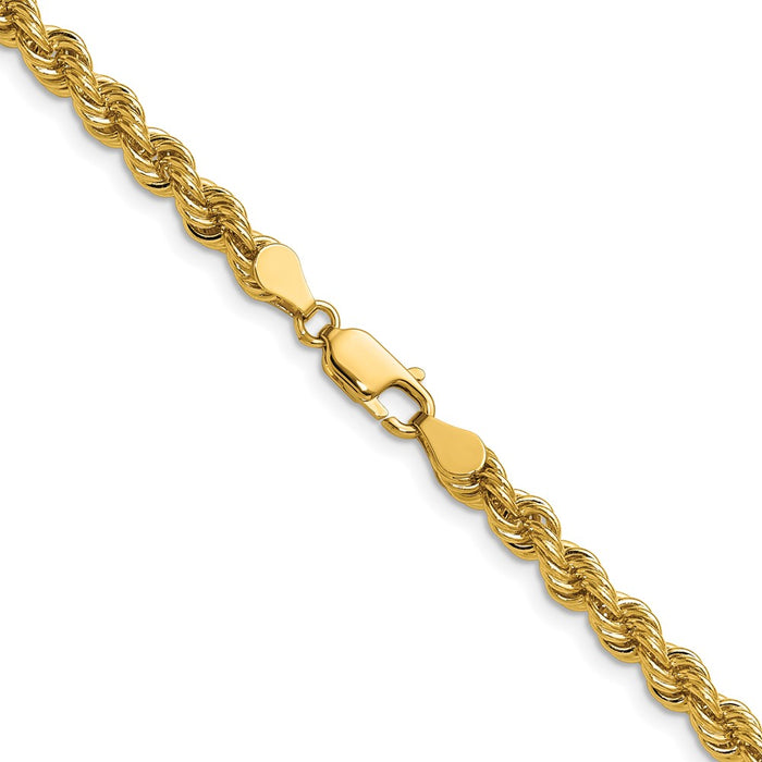 High-Quality 14K Gold 18-Inch 5mm Rope Chain - Stylish Lobster Clasp Value-3