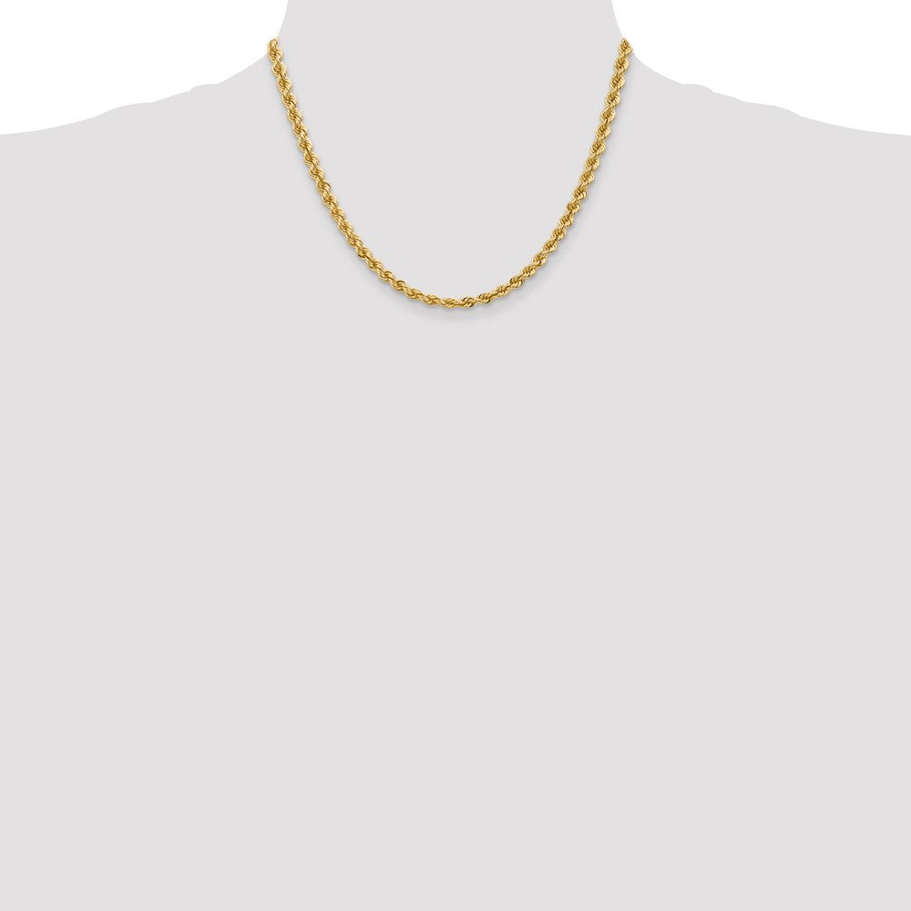 High-Quality 14K Gold 18-Inch 5mm Rope Chain - Stylish Lobster Clasp Value
