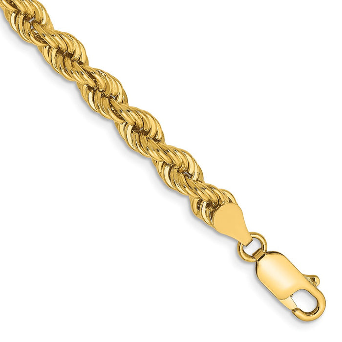 Designer 14K Gold 8-Inch 5mm Classic Rope Chain - Stylish & Affordable Price!-1