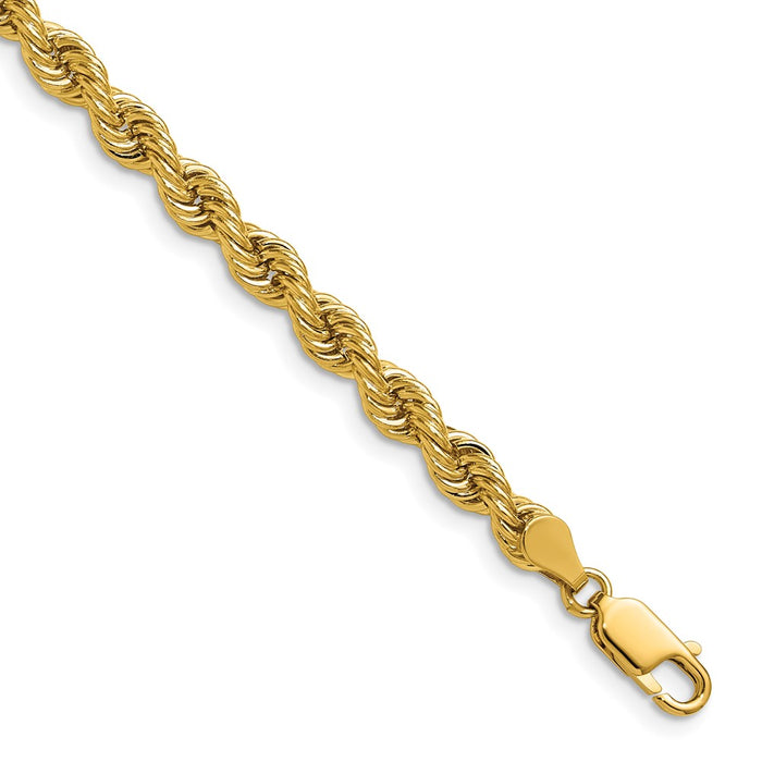 High-Quality 14K Gold 18-Inch 5mm Rope Chain - Stylish Lobster Clasp Value-1