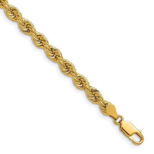 Shop 14K Gold 22-Inch 5mm Classic Rope Chain - Stylish and Durable Design