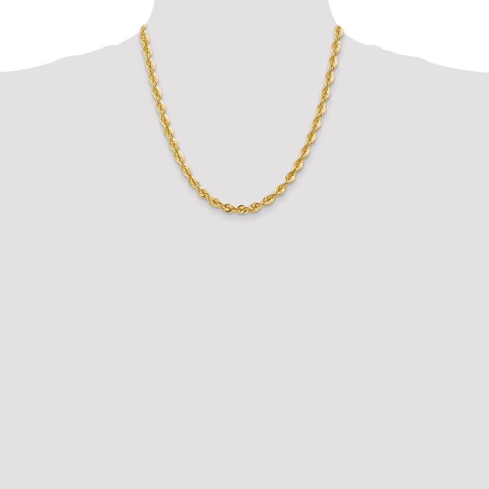 Buy Stylish 14K Gold 20-Inch 6mm Rope Chain with Lobster Clasp - Luxury Value!