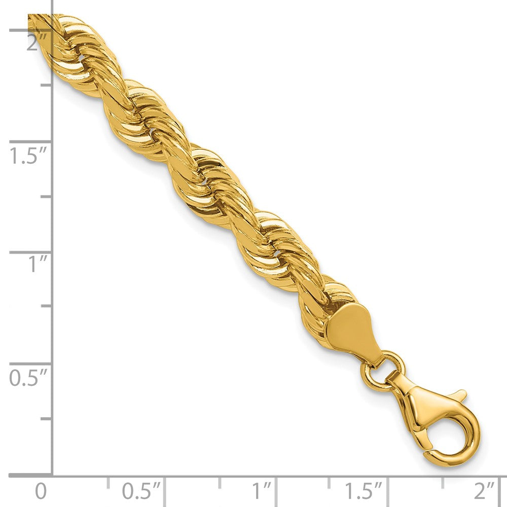 Buy 14K Gold 9-Inch Diamond-Cut Rope Chain, 6.5mm - Stylish & Affordable!