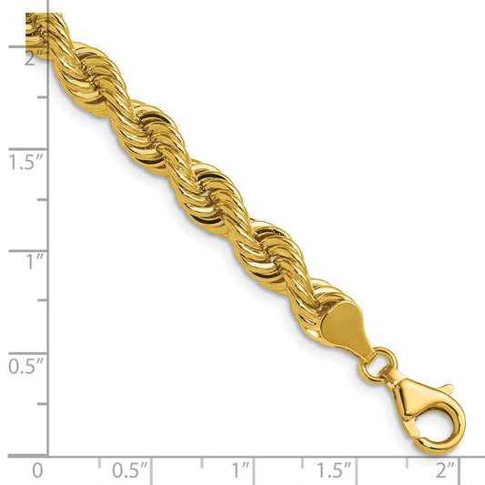 Shop Stylish 14K Gold 6.7mm Classic Rope Chain - Luxury Accessory at Great Price
