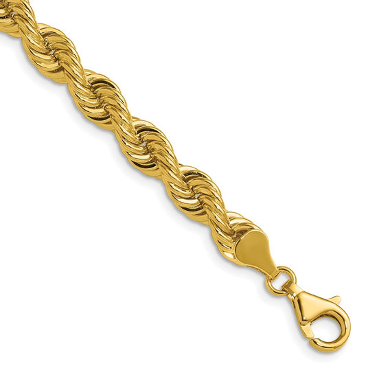 Shop Stylish 14K Gold 6.7mm Classic Rope Chain - Luxury Accessory at Great Price