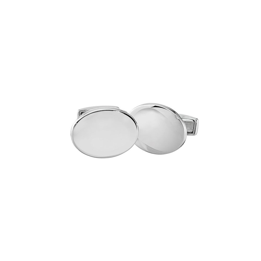 High-Quality Engravable Oval Cuff Links in Stainless Steel - Stylish & Affordable!