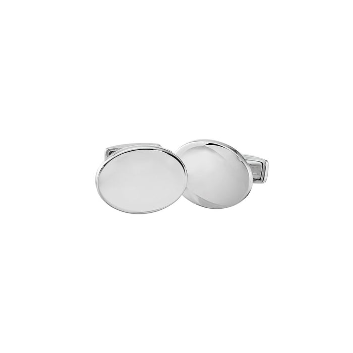 High-Quality Engravable Oval Cuff Links in Stainless Steel - Stylish & Affordable!-1