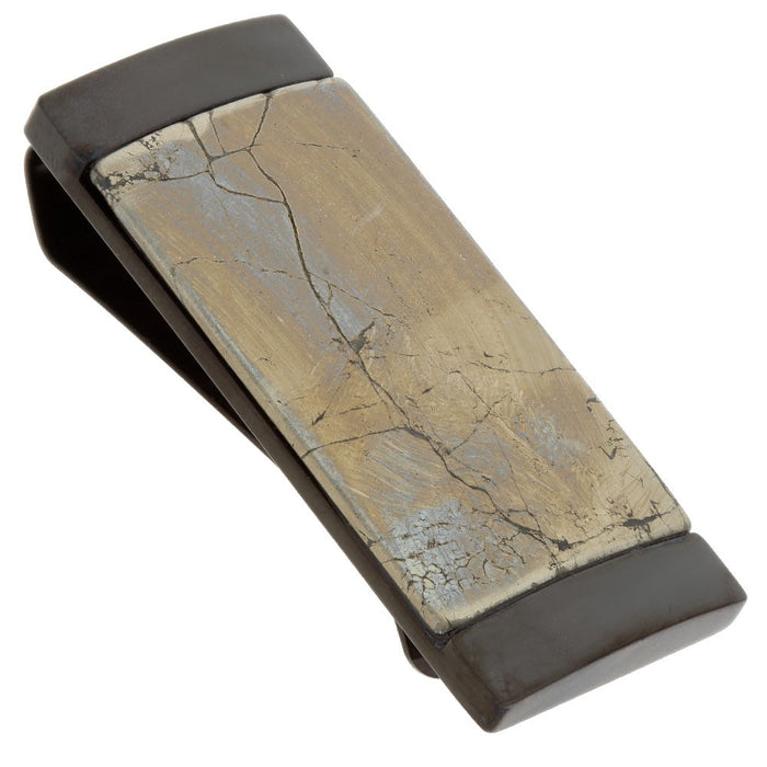 High-Quality Black IP-Plated Stainless Steel Chalcopyrite Money Clip | Stylish Design-1
