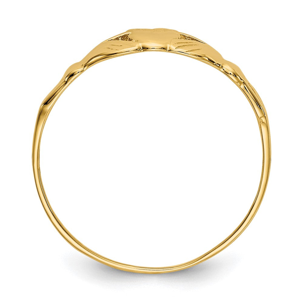 Shop Exclusive 10K Children's Polished Claddagh Ring - Stylish & Affordable!