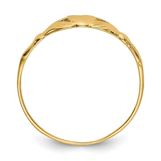 Shop Exclusive 10K Children's Polished Claddagh Ring - Stylish & Affordable!