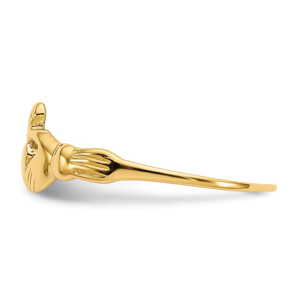 Shop Exclusive 10K Children's Polished Claddagh Ring - Stylish & Affordable!