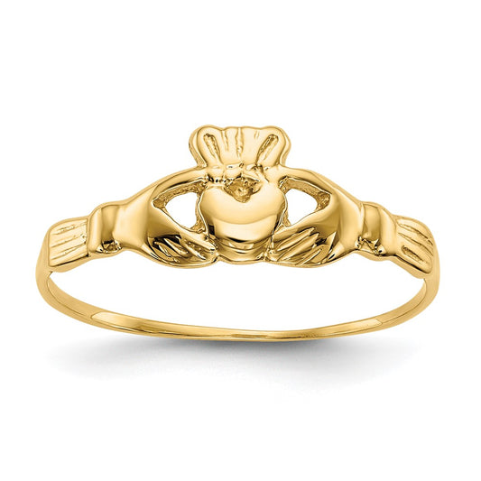 Shop Exclusive 10K Children's Polished Claddagh Ring - Stylish & Affordable!
