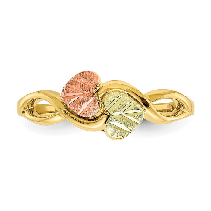 Shop Stylish 10K Tri-Color Black Hills Gold Ring | Affordable Luxury Design-4