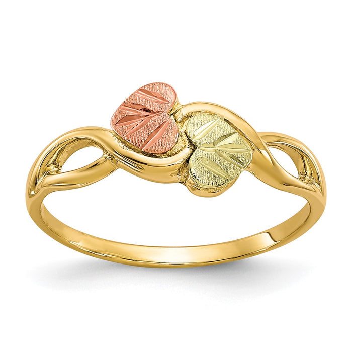Shop Stylish 10K Tri-Color Black Hills Gold Ring | Affordable Luxury Design-1