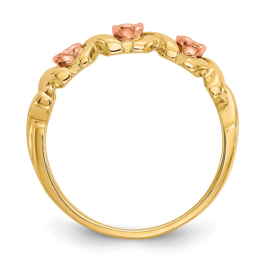 Shop 10K Black Hills Gold Ring, 12K Rose Accents - Stylish Luxury Design