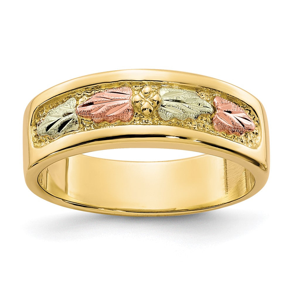 High-Quality 10K Tri-Color Black Hills Gold Ring - Stylish & Affordable Luxury