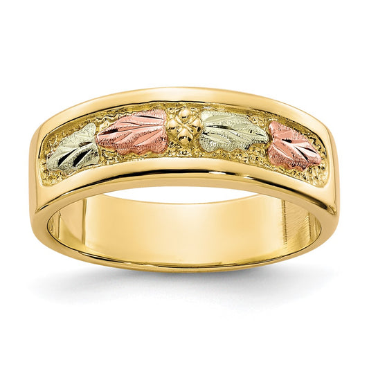 High-Quality 10K Tri-Color Black Hills Gold Ring - Stylish & Affordable Luxury