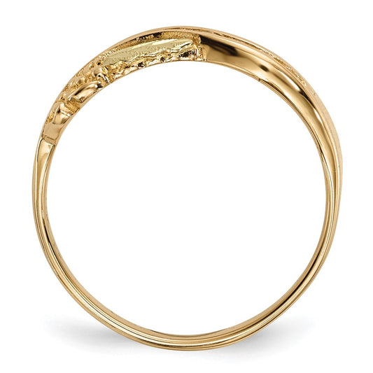 Exclusive 10K Tri-Color Black Hills Gold Diamond Ring - Stylish & Affordable!