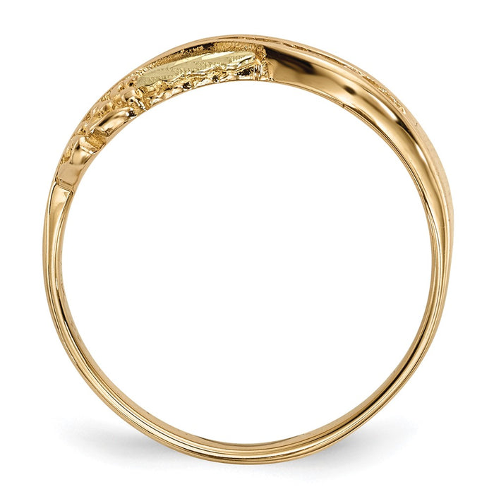 Exclusive 10K Tri-Color Black Hills Gold Diamond Ring - Stylish & Affordable!-2