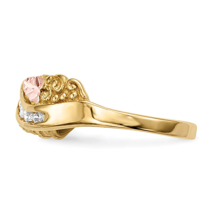 Exclusive 10K Tri-Color Black Hills Gold Diamond Ring - Stylish & Affordable!-3