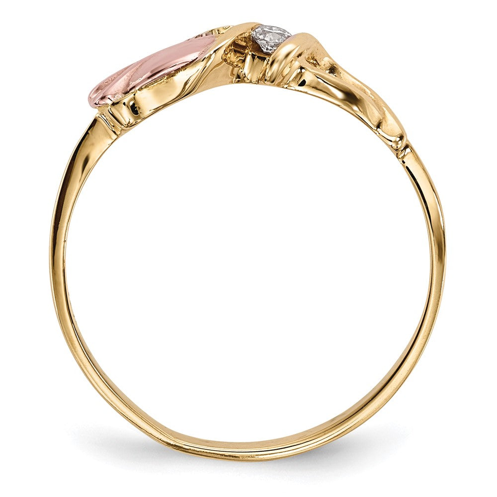 Buy Stylish 10K Tri-Color Black Hills Gold Diamond Ring - Luxury Design