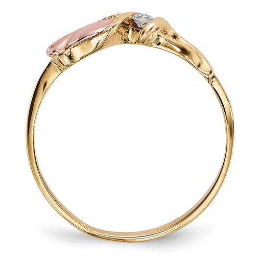 Buy Stylish 10K Tri-Color Black Hills Gold Diamond Ring - Luxury Design