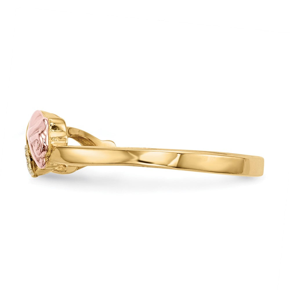 Buy Stylish 10K Tri-Color Black Hills Gold Diamond Ring - Luxury Design