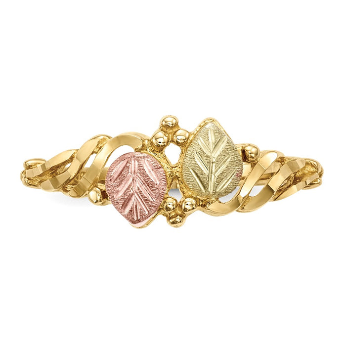 Buy Stylish 10K Tri-Color Black Hills Gold Ring - Elegant Design & Value-4