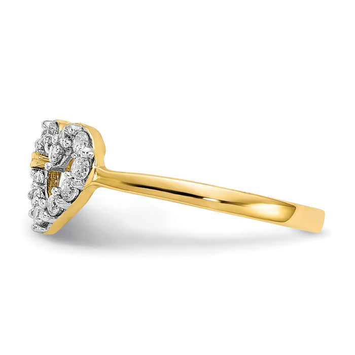 Buy Exclusive 10K Double Heart CZ Engagement Ring - Stylish & Affordable-4