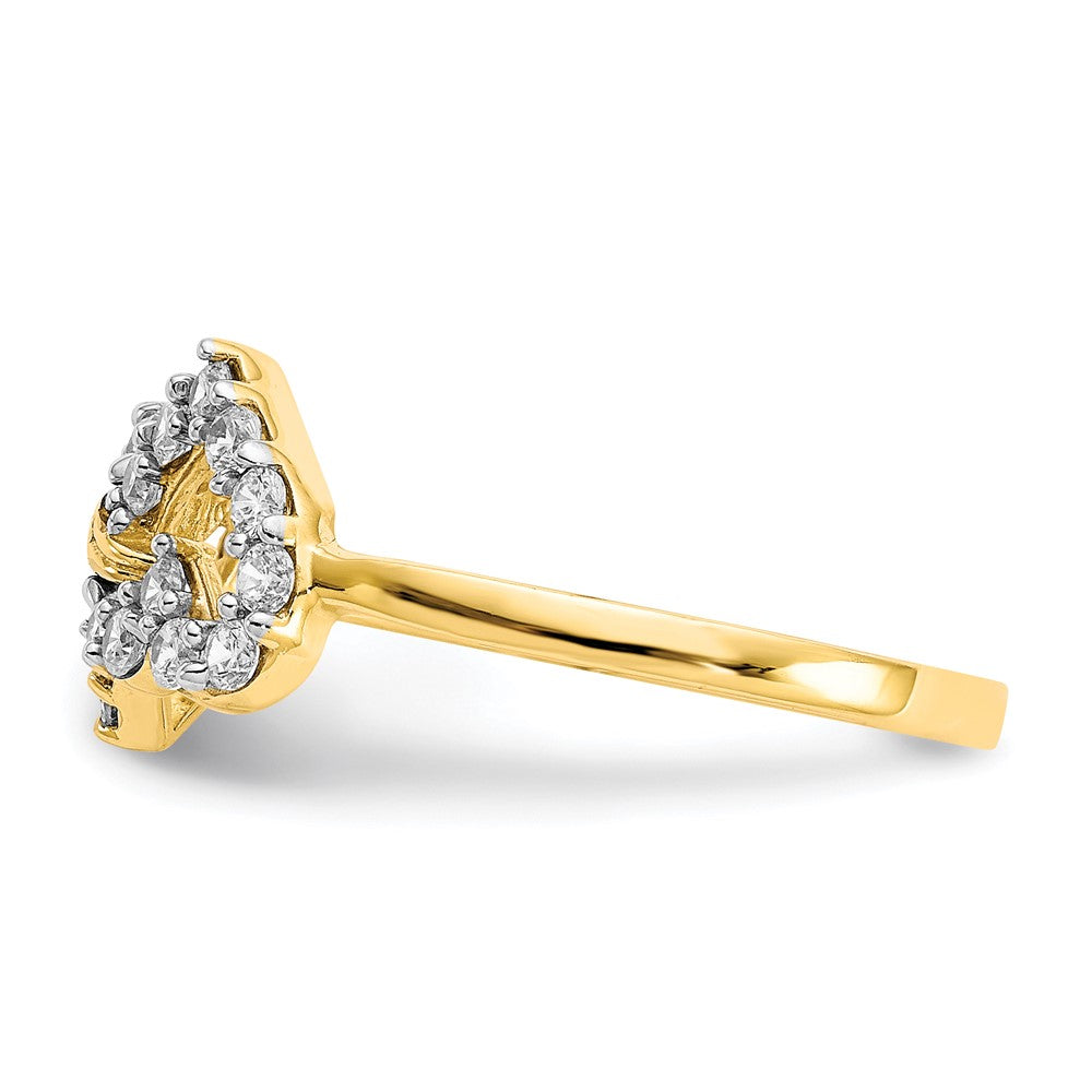 Shop 10K Double Heart Ring with Cubic Zirconia - Stylish & Affordable Luxury!