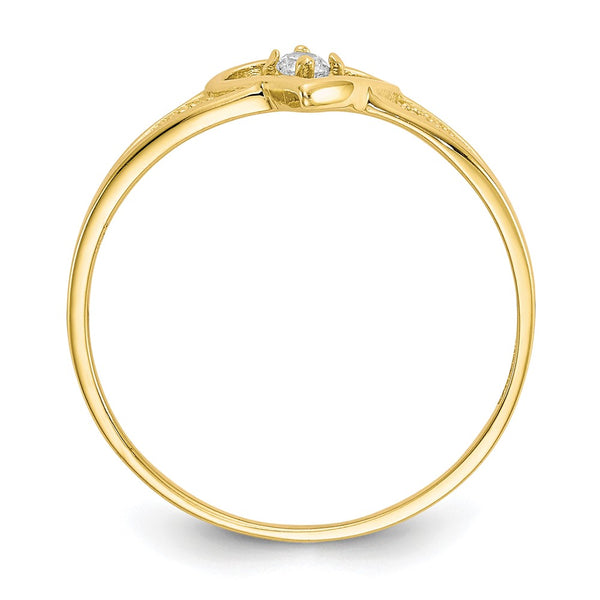 10K Gold Heart-Shaped CZ Ring - Style GR1-1016283