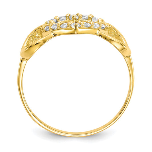 Exclusive 10K Gold Heart-Shaped CZ Ring | Stylish & Affordable Jewelry