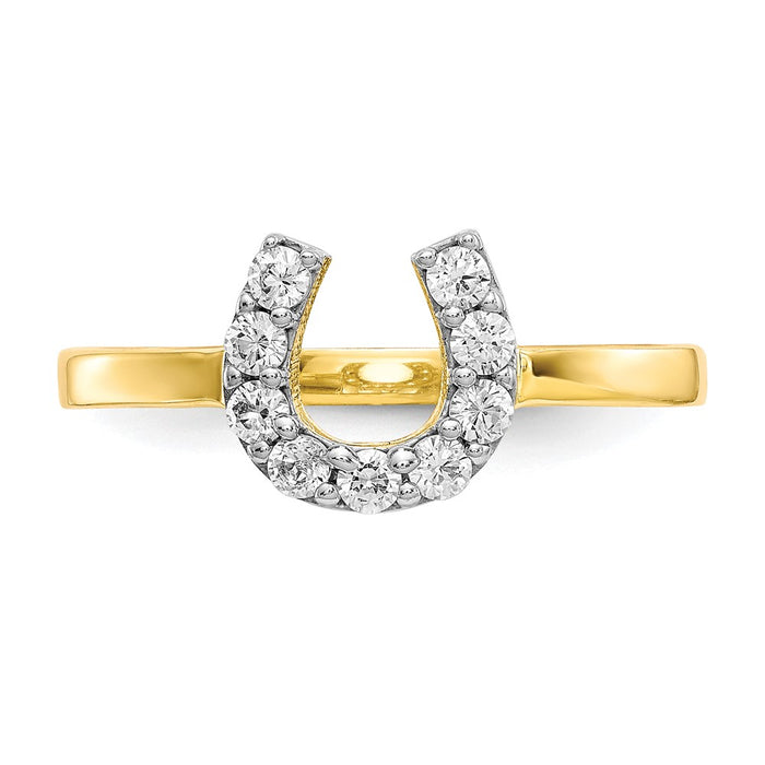 High-Quality 10K Gold Horseshoe Ring - Stylish & Affordable Design-4