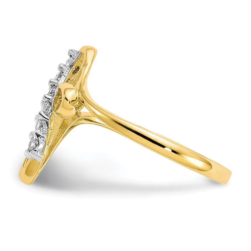 Buy Stylish 10K Gold CZ Cross Ring - Luxury Design, Affordable Price