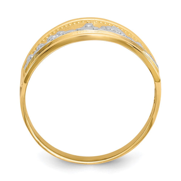 10K Gold & Rhodium Women's Last Supper Ring